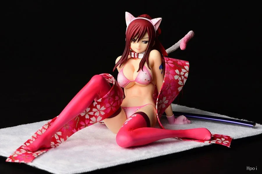 Erza Scarlet 1/7 Scale Figure Cherry Blossom Cat Gravure Style Fairy Tail