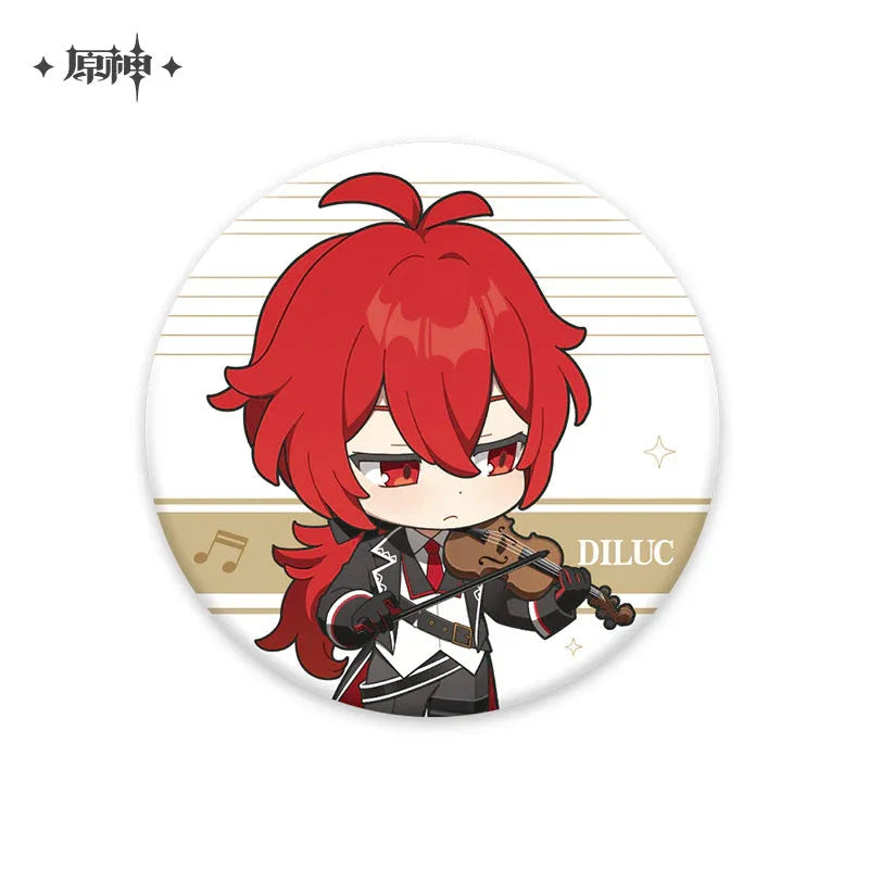 Genshin Impact Melodies of an Endless Journey Chibi Character Series Badge