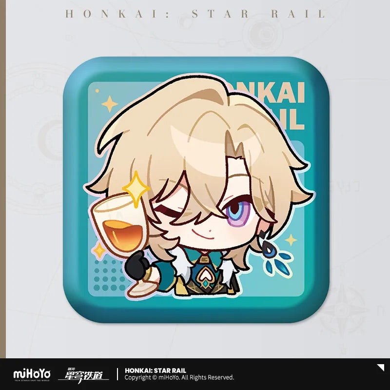 Honkai: Star Rail Pom-Pom Exhibition Series Square Tinplate Badge