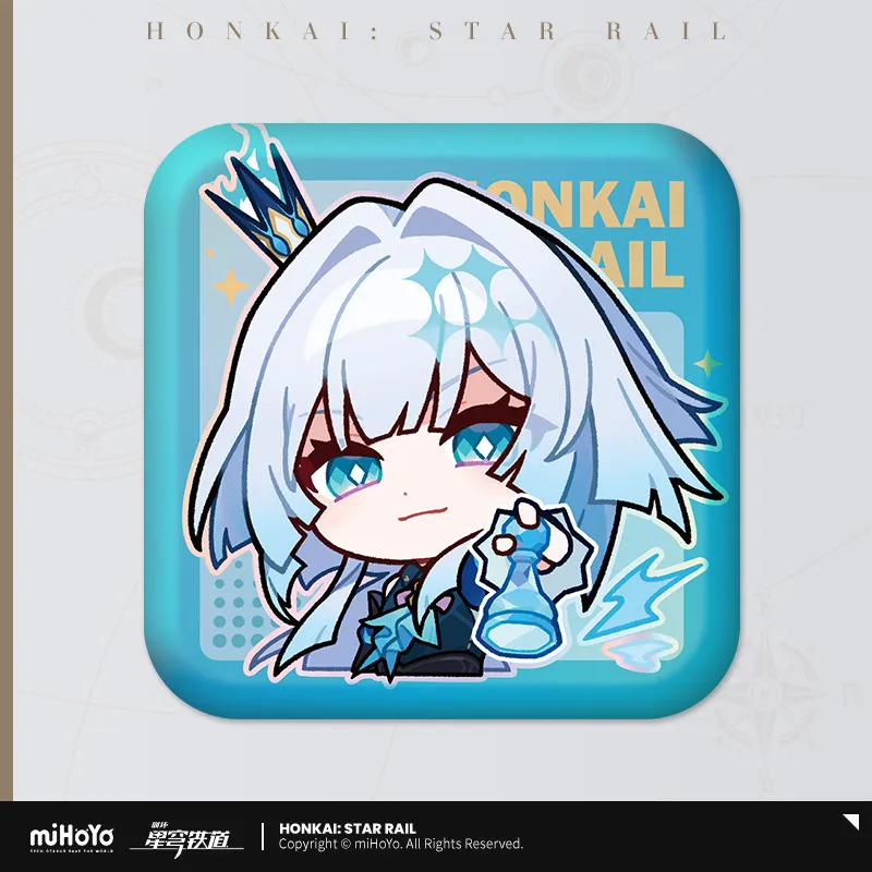 Honkai: Star Rail Pom-Pom Exhibition Series Square Tinplate Badge