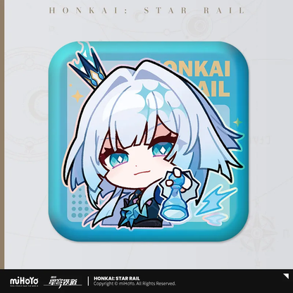 Honkai: Star Rail Pom-Pom Exhibition Series Square Tinplate Badge
