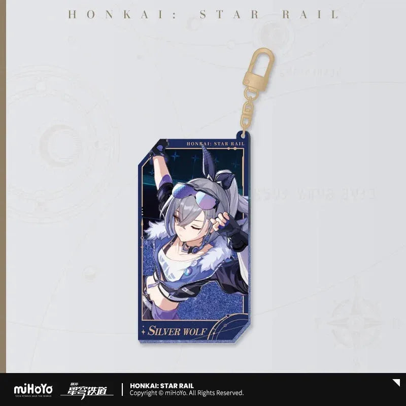 Honkai: Star Rail Invitation From The Stellar Series Glitter Quicksand Acrylic Keychain
