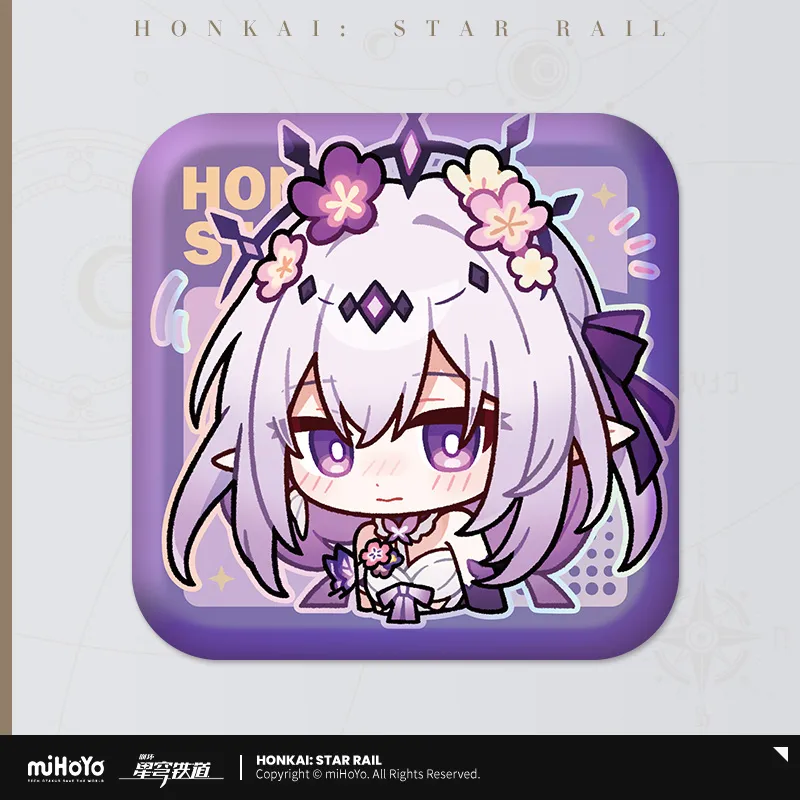 Honkai: Star Rail Pom-Pom Exhibition Series Square Tinplate Badge