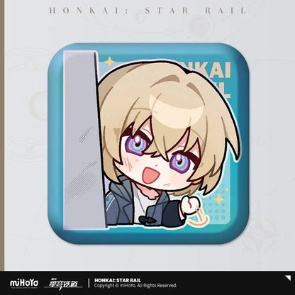Honkai: Star Rail Pom-Pom Exhibition Series Square Tinplate Badge