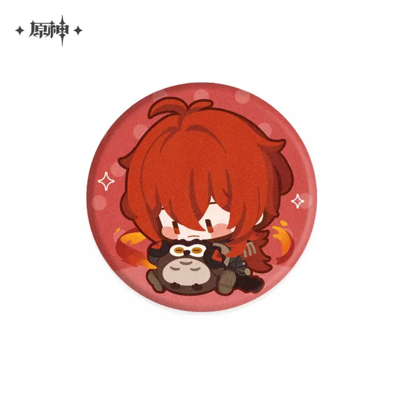 Genshin Impact Chibi Character Plush Badge