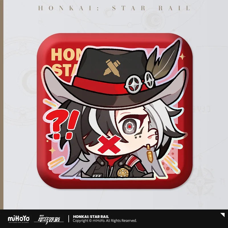 Honkai: Star Rail Pom-Pom Exhibition Series Square Tinplate Badge
