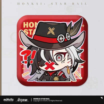 Honkai: Star Rail Pom-Pom Exhibition Series Square Tinplate Badge