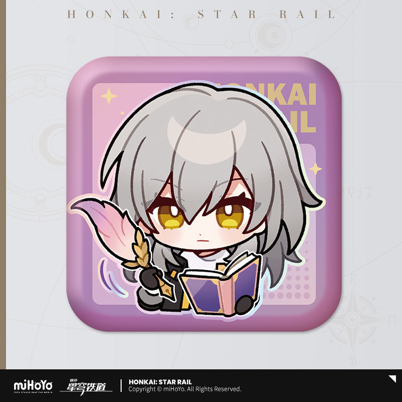 Honkai: Star Rail Pom-Pom Exhibition Series Square Tinplate Badge
