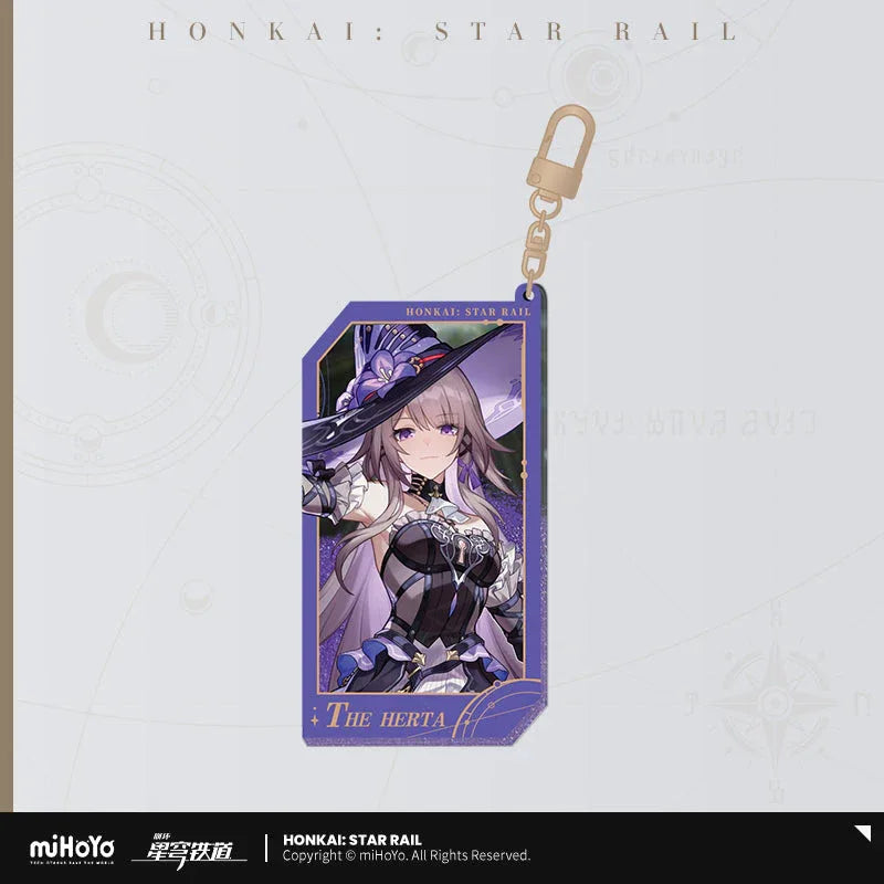 Honkai: Star Rail Invitation From The Stellar Series Glitter Quicksand Acrylic Keychain