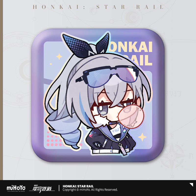 Honkai: Star Rail Pom-Pom Exhibition Series Square Tinplate Badge