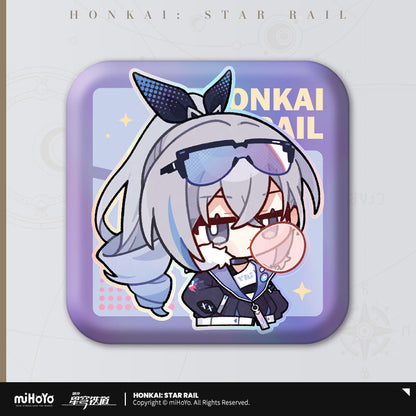 Honkai: Star Rail Pom-Pom Exhibition Series Square Tinplate Badge