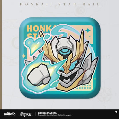 Honkai: Star Rail Pom-Pom Exhibition Series Square Tinplate Badge