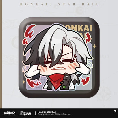 Honkai: Star Rail Pom-Pom Exhibition Series Square Tinplate Badge