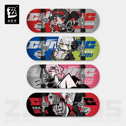 Zenless Zone Zero New Eridu Series Cunning Hares AKA Gentle House Chibi Fingertip Skateboard Pendant Keychain