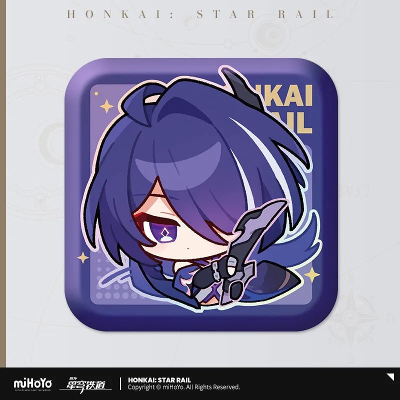 Honkai: Star Rail Pom-Pom Exhibition Series Square Tinplate Badge