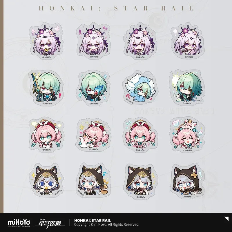 Honkai: Star Rail Pom-Pom Exhibition Series Chibi Sticker Box