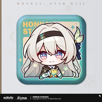 Honkai: Star Rail Pom-Pom Exhibition Series Square Tinplate Badge