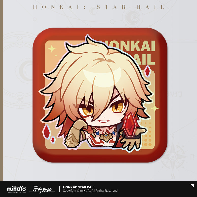 Honkai: Star Rail Pom-Pom Exhibition Series Square Tinplate Badge