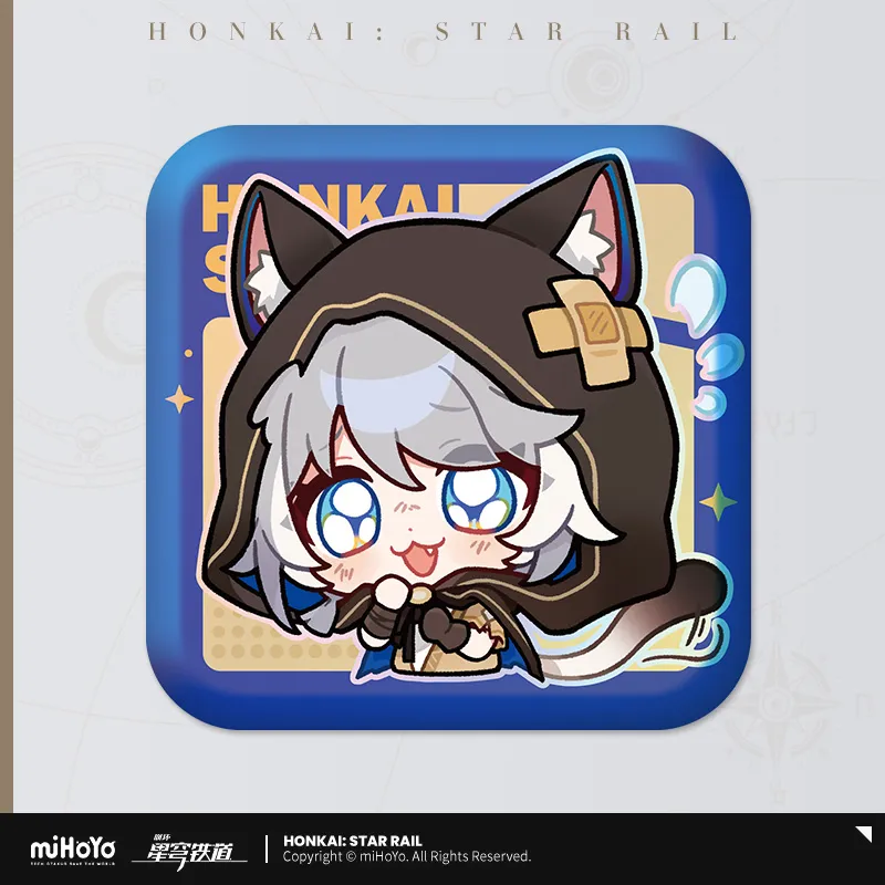 Honkai: Star Rail Pom-Pom Exhibition Series Square Tinplate Badge