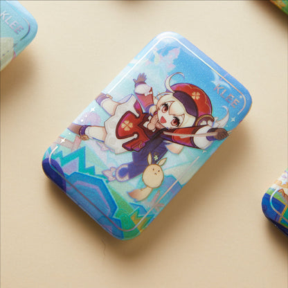 x Wanda Film "Magic Screen Journey: A Date with Light and Shadow" Square Pin Badge