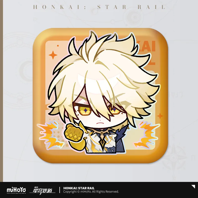 Honkai: Star Rail Pom-Pom Exhibition Series Square Tinplate Badge