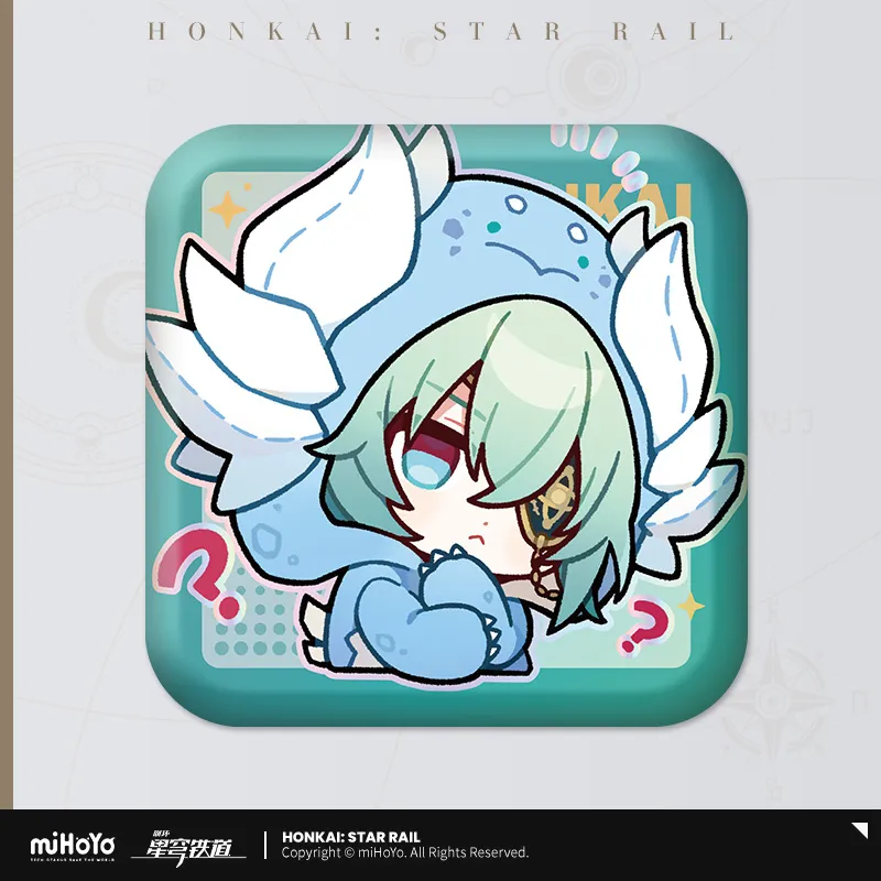 Honkai: Star Rail Pom-Pom Exhibition Series Square Tinplate Badge