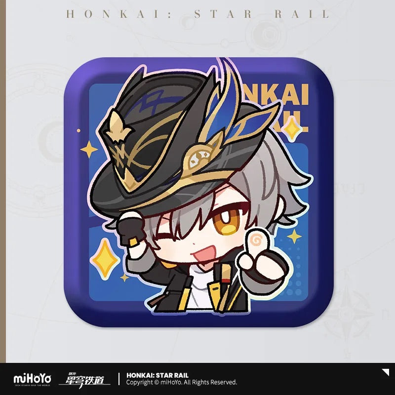 Honkai: Star Rail Pom-Pom Exhibition Series Square Tinplate Badge