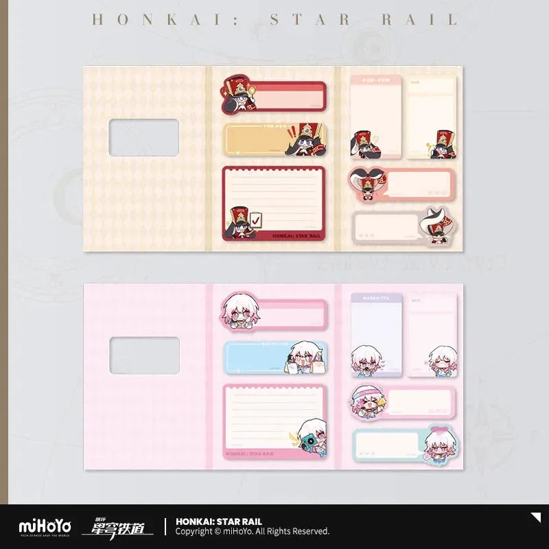 Honkai: Star Rail Pom-Pom Exhibition Series Pom-Pom Chibi Sticky Notes Set
