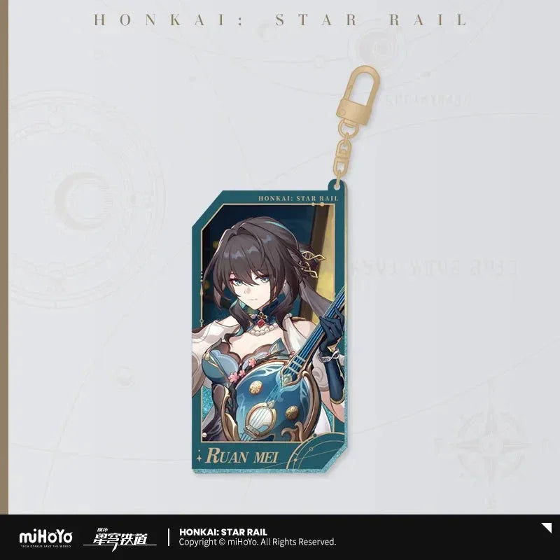 Honkai: Star Rail Invitation From The Stellar Series Glitter Quicksand Acrylic Keychain