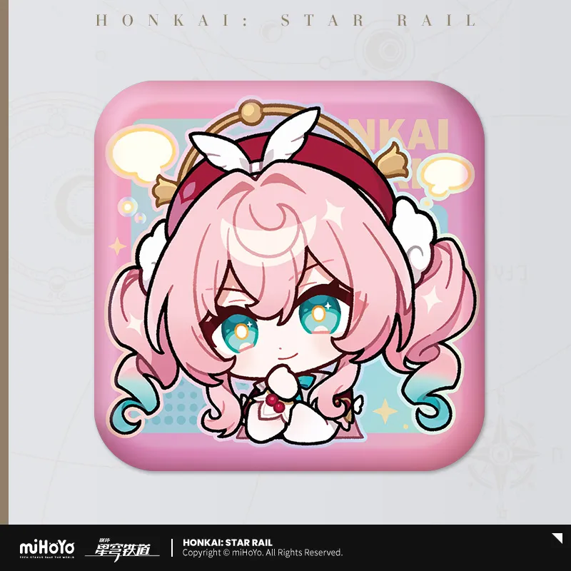 Honkai: Star Rail Pom-Pom Exhibition Series Square Tinplate Badge