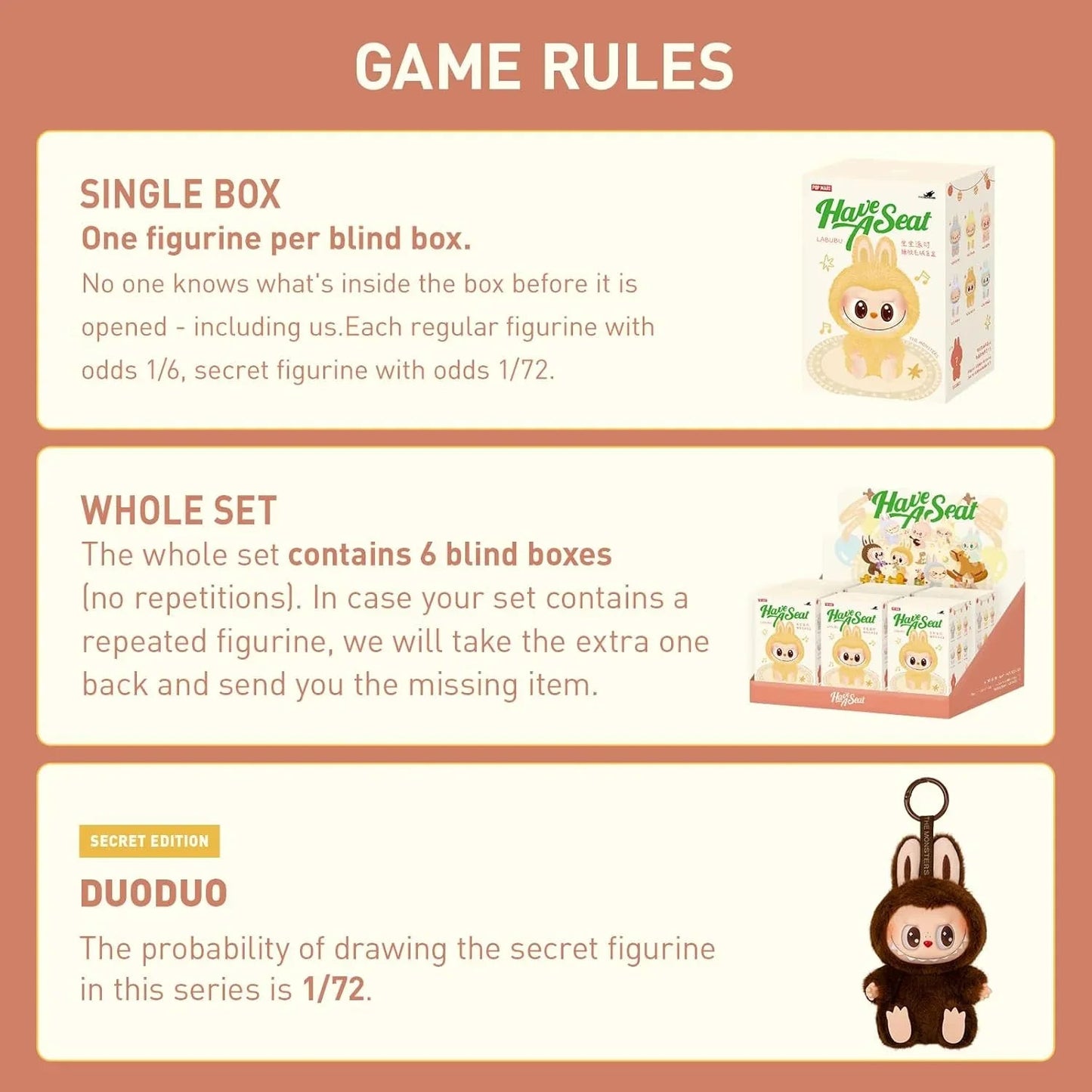 Have a Seat Series Plush Toy Mystery Box The Monsters