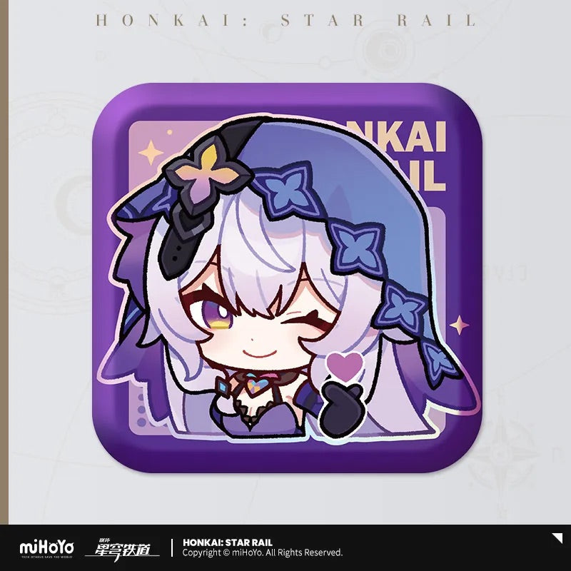 Honkai: Star Rail Pom-Pom Exhibition Series Square Tinplate Badge