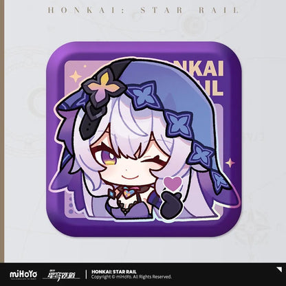 Honkai: Star Rail Pom-Pom Exhibition Series Square Tinplate Badge