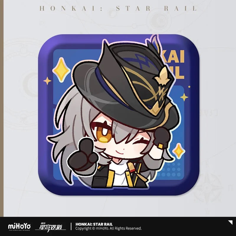 Honkai: Star Rail Pom-Pom Exhibition Series Square Tinplate Badge