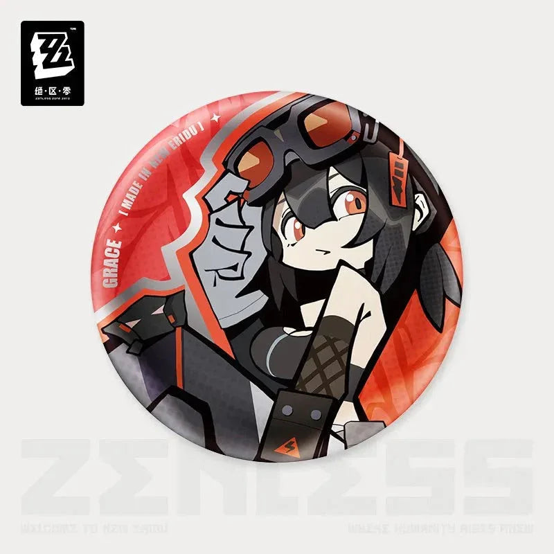 Zenless Zone Zero New Eridu Series Belobog Heavy Industries Chibi Tinplate Badge