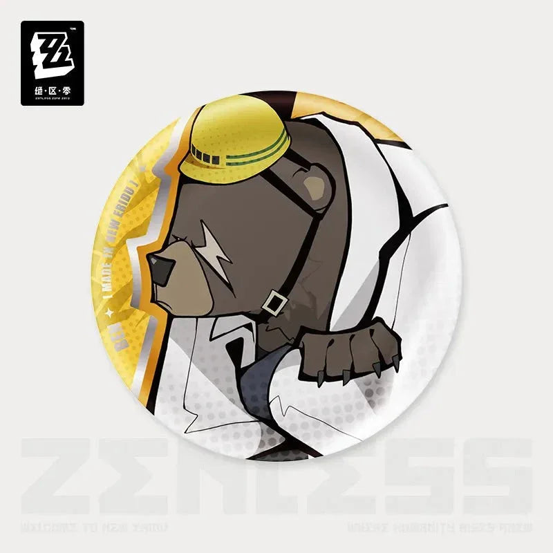 Zenless Zone Zero New Eridu Series Belobog Heavy Industries Chibi Tinplate Badge