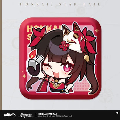 Honkai: Star Rail Pom-Pom Exhibition Series Square Tinplate Badge