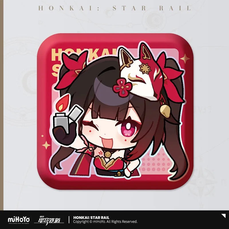 Honkai: Star Rail Pom-Pom Exhibition Series Square Tinplate Badge