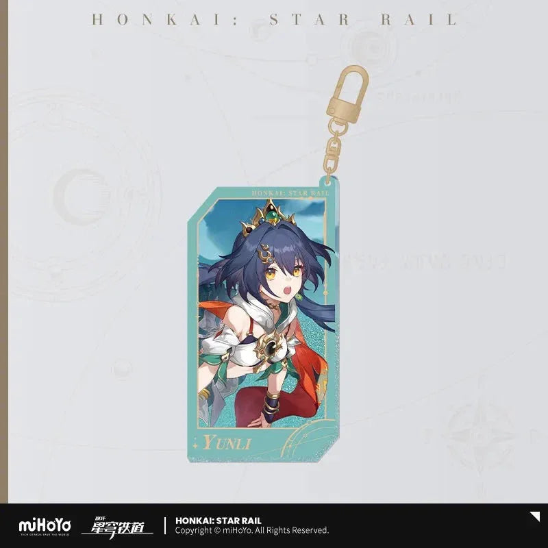Honkai: Star Rail Invitation From The Stellar Series Glitter Quicksand Acrylic Keychain