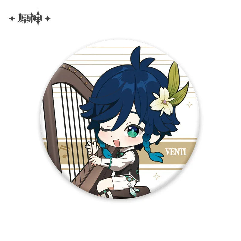 Genshin Impact Melodies of an Endless Journey Chibi Character Series Badge