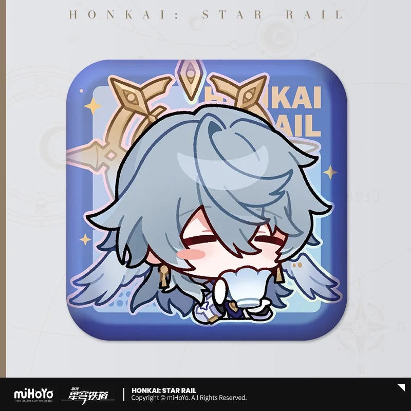 Honkai: Star Rail Pom-Pom Exhibition Series Square Tinplate Badge