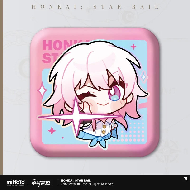 Honkai: Star Rail Pom-Pom Exhibition Series Square Tinplate Badge
