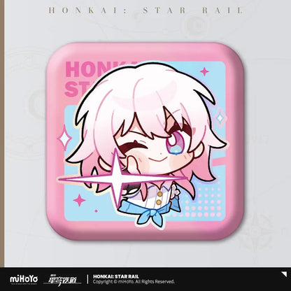 Honkai: Star Rail Pom-Pom Exhibition Series Square Tinplate Badge