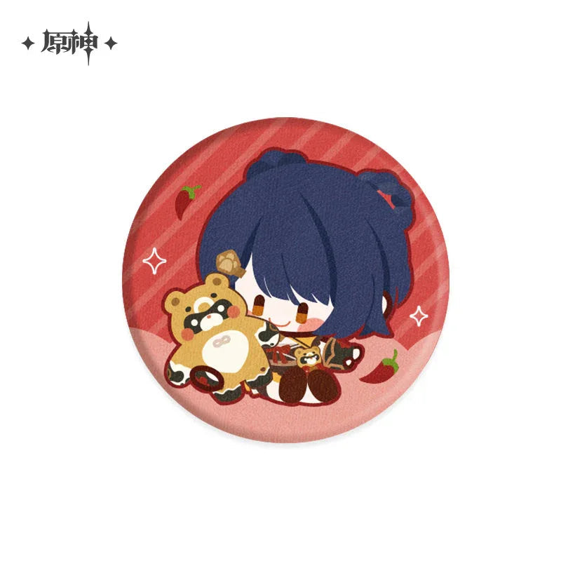 Genshin Impact Chibi Character Plush Badge