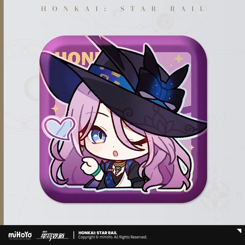 Honkai: Star Rail Pom-Pom Exhibition Series Square Tinplate Badge