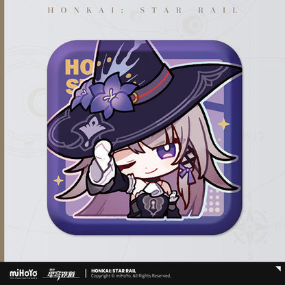 Honkai: Star Rail Pom-Pom Exhibition Series Square Tinplate Badge