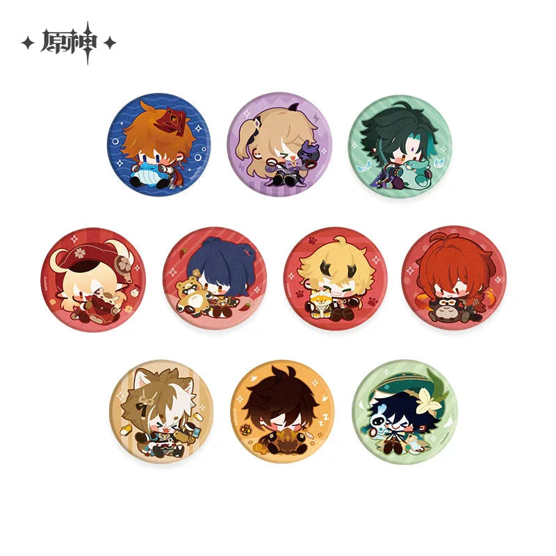 Genshin Impact Chibi Character Plush Badge