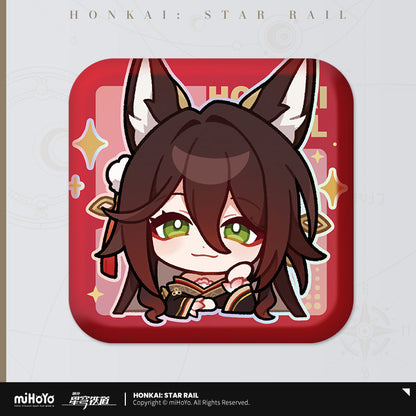 Honkai: Star Rail Pom-Pom Exhibition Series Square Tinplate Badge